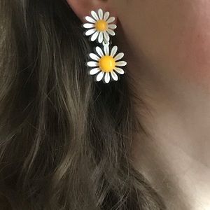 Jenny Walton Double Daisy Earrings